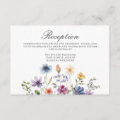 Elegant Wildflower Spring Wedding Reception Begleitkarte (Vorderseite)