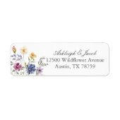 Elegant Wildflower Spring Wedding Return Address (Vorne)