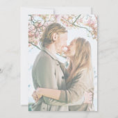 Elegant Wildflower Spring Wedding with Photo Back Einladung (Rückseite)