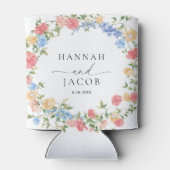 Elegant Wildflower Wedding Favor Dosenkühler (Rückseite)