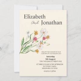 Elegant Wildflower Wedding Invite Einladung