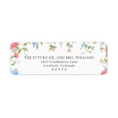 Elegant Wildflower Wedding Return Address (Vorne)