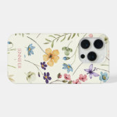 Elegant Wildflower Wild Flower Floral Custom iPhone Hülle (Rückseite (Horizontal))