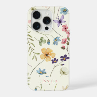 Elegant Wildflower Wild Flower Floral Custom iPhone 15 Pro Hülle