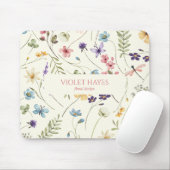 Elegant Wildflower Wild Flower Floral Custom Mousepad (Mit Mouse)