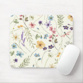 Elegant Wildflower Wild Flower Floral Custom Mousepad (Mit Mouse)