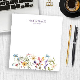 Elegant Wildflower Wild Flower Floral Custom Notizblock