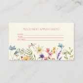 Elegant Wildflower Wild Flower Floral Custom Terminkarte (Rückseite)