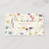 Elegant Wildflower Wild Flower Floral Custom Terminkarte (Vorderseite)
