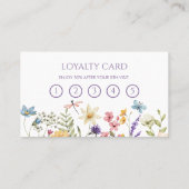 Elegant Wildflower Wild Flower Floral Custom Treuekarte (Rückseite)