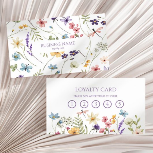 Elegant Wildflower Wild Flower Floral Custom Treuekarte