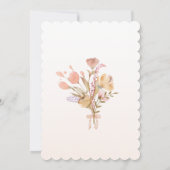 Elegant Wildflower Wreath Baby Shower Invitation Einladung (Rückseite)