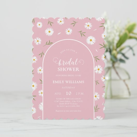 Elegant Wildflowers Floral Garden Bridal Shower Einladung (Stehend Vorderseite)