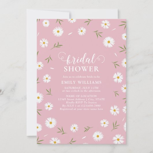 Elegant Wildflowers Floral Garden Bridal Shower Einladung (Vorderseite)