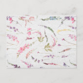 Elegant Wilflower Wasserfarbenfroh Postkarte (Rückseite)