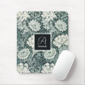 Elegant William Morris Anemone mit Monogram Mousepad (Mit Mouse)
