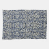 Elegant William Morris Floral Blue White Pattern Geschirrtuch (Horizontal)