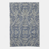 Elegant William Morris Floral Blue White Pattern Geschirrtuch (Vertikal)