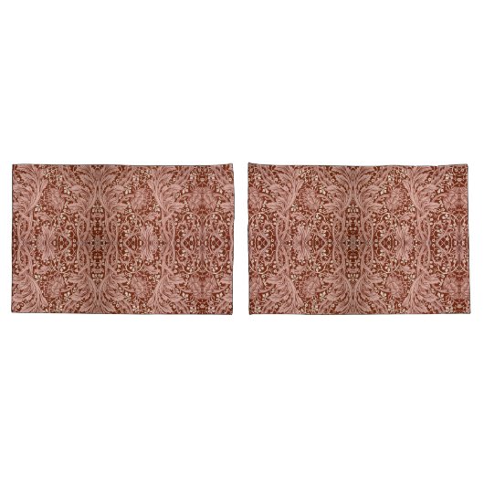 Elegant William Morris Floral Blue White Pattern Kissenbezug (Rückseite-Set)