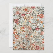 Elegant William Morris Floral Foto Wedding Einladung (Rückseite)