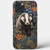 Elegant William Morris Inspiriert Badger Case-Mate iPhone Hülle (Rückseite)