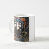 Elegant William Morris Inspiriert Badger Kaffeetasse (Vorderseite Links)