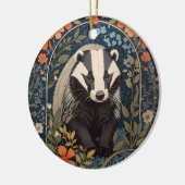 Elegant William Morris Inspiriert Badger Keramik Ornament (Links)