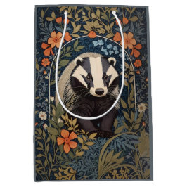 Elegant William Morris Inspiriert Badger Mittlere Geschenktüte