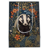 Elegant William Morris Inspiriert Badger Mittlere Geschenktüte (Rückseite)