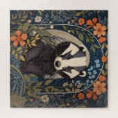 Elegant William Morris Inspiriert Badger Puzzle (Horizontal)