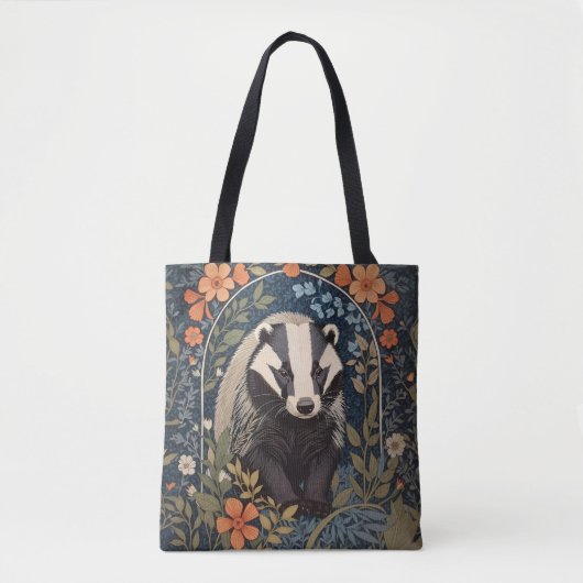 Elegant William Morris Inspiriert Badger Tasche (Vorderseite)