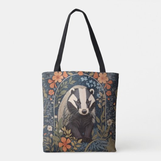 Elegant William Morris Inspiriert Badger Tasche (Rückseite)