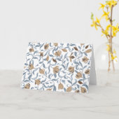 Elegant William Morris Inspiriert Gruß Karte (Gelbe Blume)