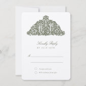 Elegant William Morris Inspiriert RSVP Card Weddin Einladung (Vorderseite)