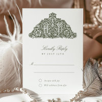 Elegant William Morris Inspiriert RSVP Card Weddin