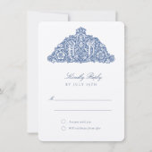 Elegant William Morris Inspiriert RSVP Card Weddin Einladung (Vorderseite)