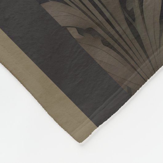 Elegant William Morris Inspiriert Weißes Pferd Fleecedecke (Ecke)