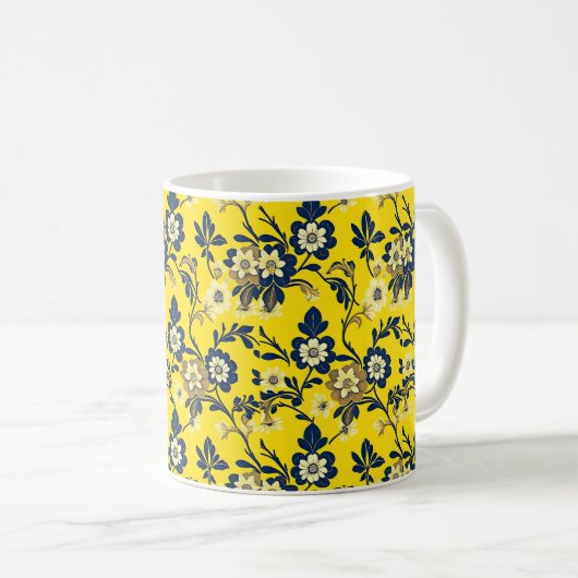 Elegant William Morris Pattern Tasse (VorderseiteRechts)
