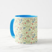 Elegant William Morris Renaissance Floral Tasse (Vorderseite Links)