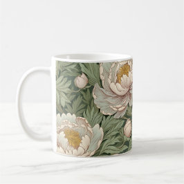 Elegant William Morris Style Peony Blume Tasse