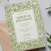 Elegant William Morris Willow Pattern Wedding Einladung