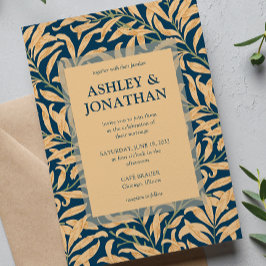 Elegant William Morris Willow Pattern Wedding Einladung