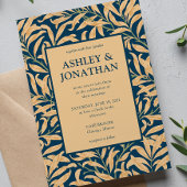 Elegant William Morris Willow Pattern Wedding Einladung