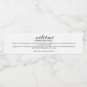 Elegant Willkommen bei Hochzeiten außerhalb der St Wasserflaschenetikett (Einzelnes Label)