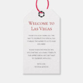 Elegant Willkommen bei Las Vegas Wedding Willkomme Geschenkanhänger (Vorderseite)