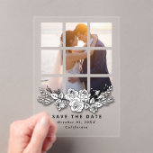 Elegant Window with Image Wedding Save the Date Acryleinladungen (Insitu (Handheld))