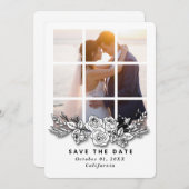 Elegant Window with Image Wedding Save the Date Einladung (Vorne/Hinten)
