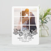 Elegant Window with Image Wedding Save the Date Einladung (Stehend Vorderseite)