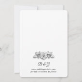 Elegant Window with Image Wedding Save the Date Einladung (Rückseite)