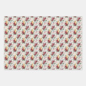 Elegant wine candles tiled pattern  geschenkpapier set (Vorderseite)